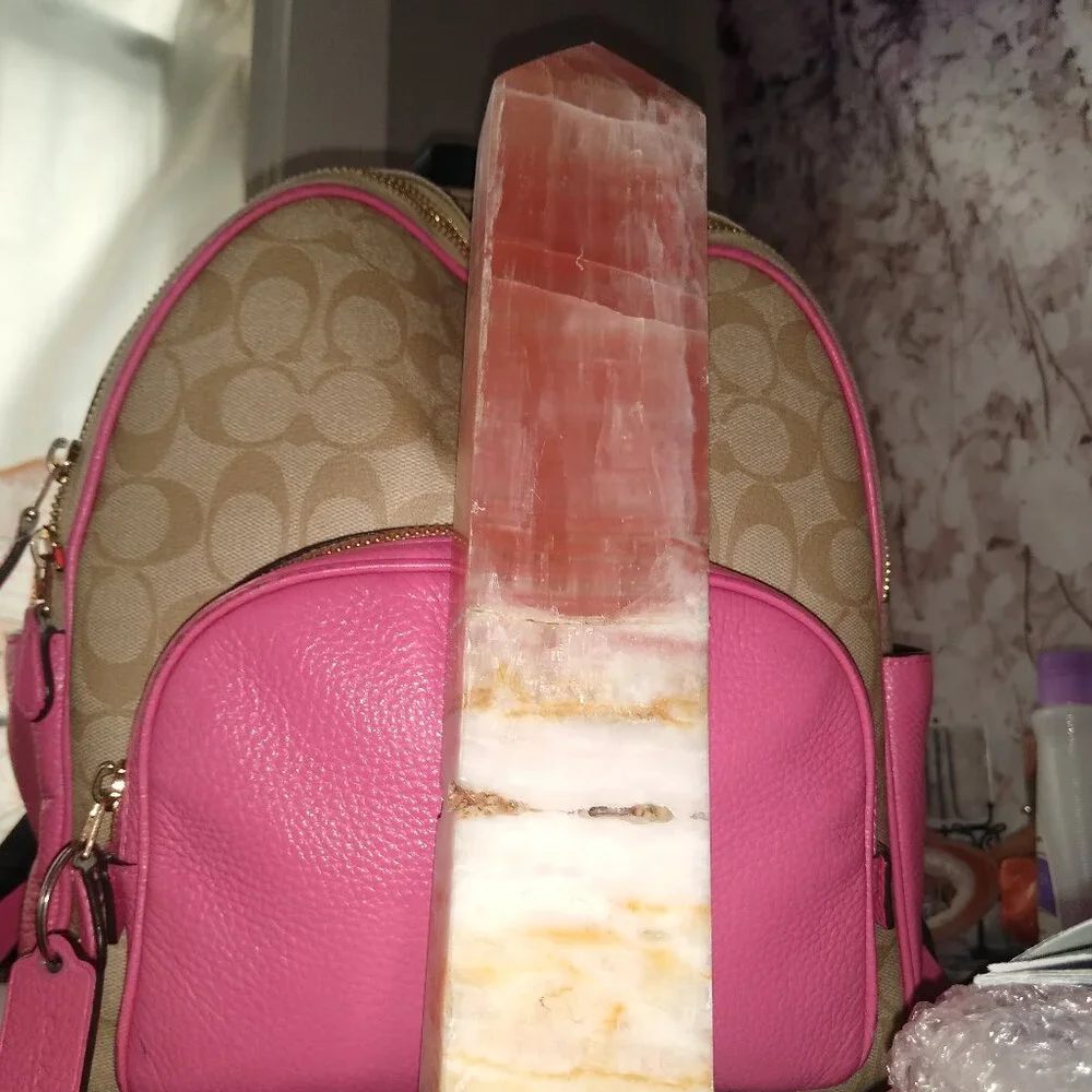 11in Rose Calcite Tower - Picture 3 of 4